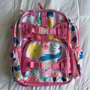 TODDLERS GIRLS FLORAL ADJUSTABLE MINI BACKPACK POTTERY BARN KIDS NEVER USED